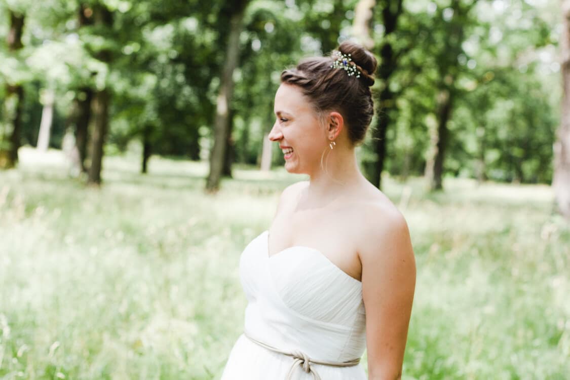 Braut im Profiel