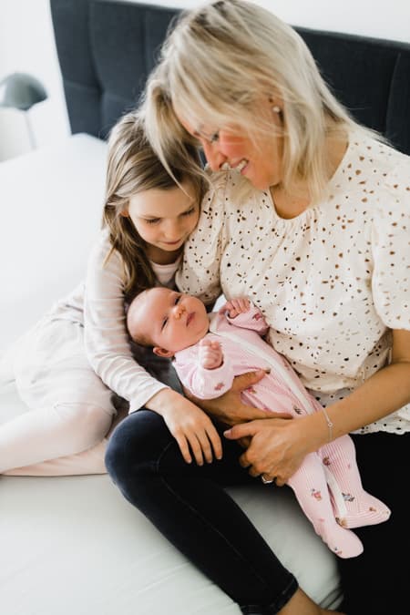 Mutter mit ihren Kindern