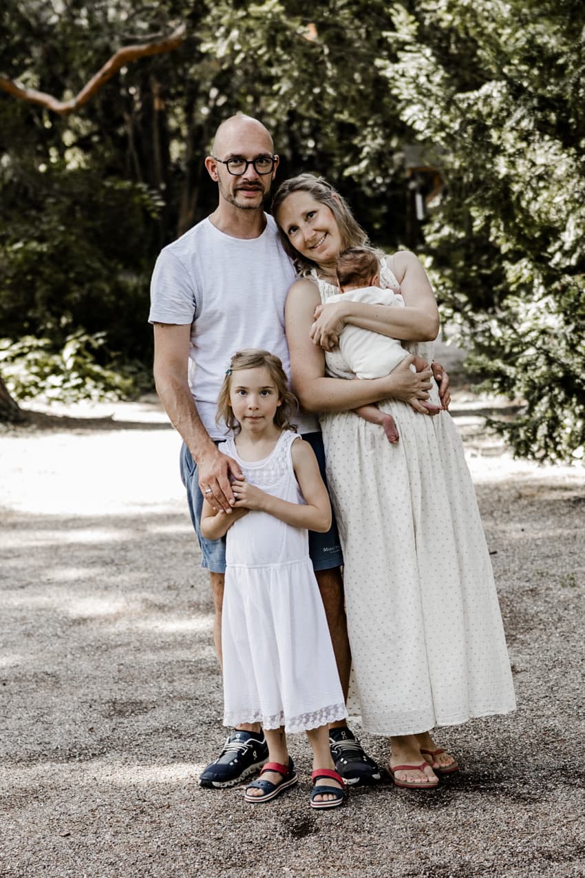 Familienfoto zu viert